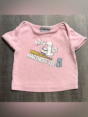 💞 Infant & Baby Girl Size 6-9 Months Seattle Mariners MLB Baseball Tee